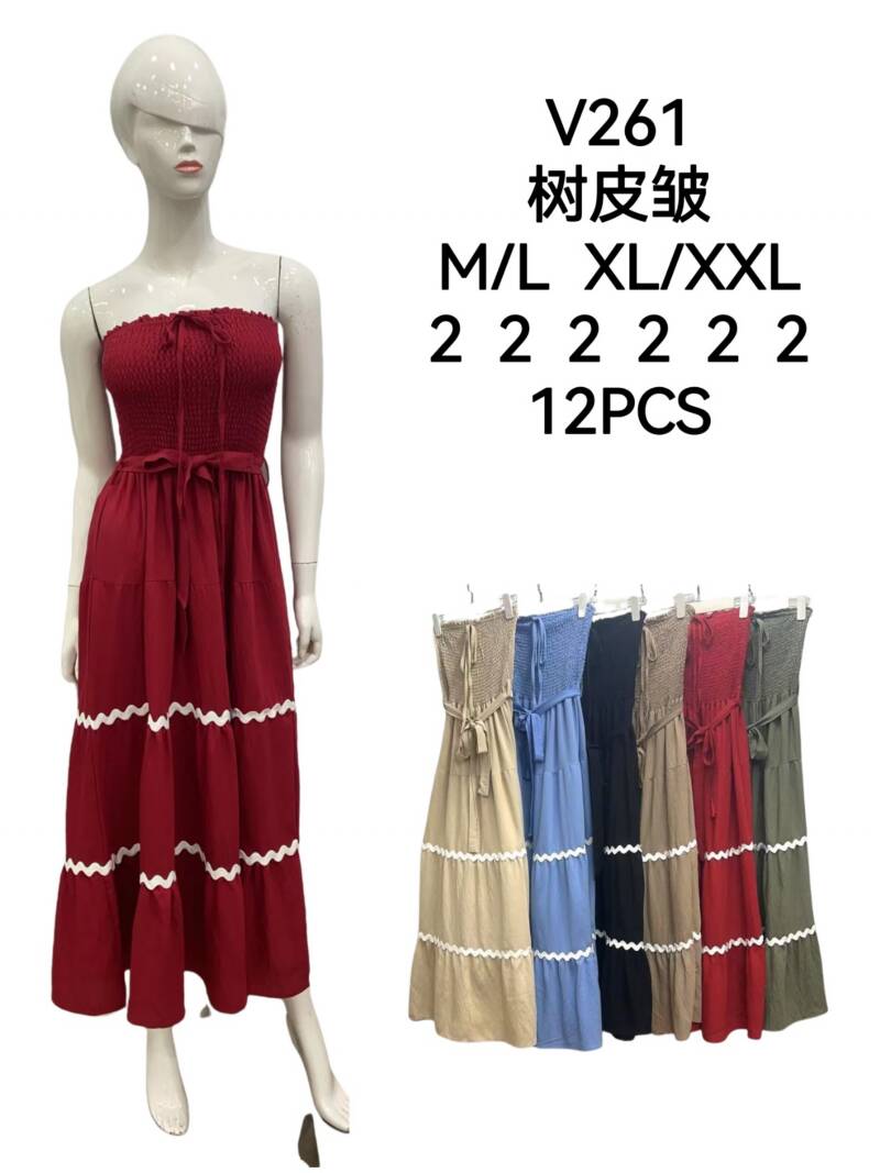 Sukienki damskie Roz M/L-XL-2XL, Mix kolor Paczka 12 szt